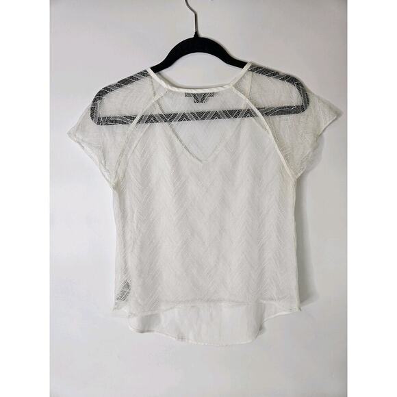 ARMANI EXCHANGE Womens White Lace Top Size Small - Picture 3 of 5